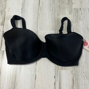 Peach Company Black Lovely Full Coverage Bra 42-16 44F